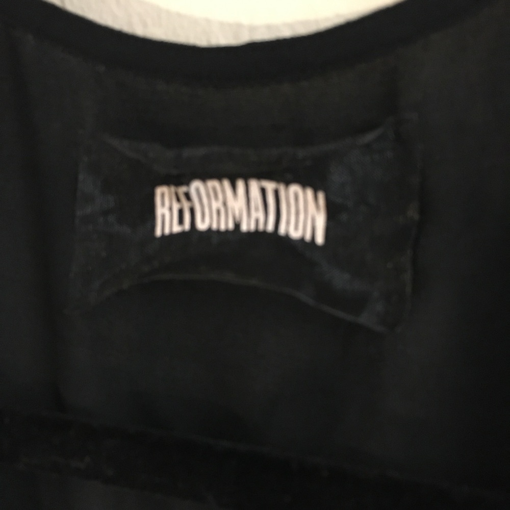 Reformation Mini Wrap Dress Size SP Black Party Cocktail Wedding Evening - Picture 2 of 15